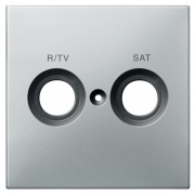 Накладка телевизионной розетки c надписью TV+SAT System Design Merten сталь