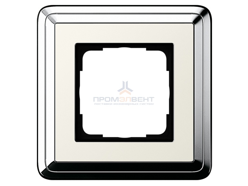 Рамка 1-ая Gira ClassiX Хром/Кремовый