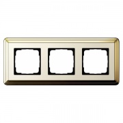 Рамка 3-ая Gira ClassiX Латунь/Кремовый
