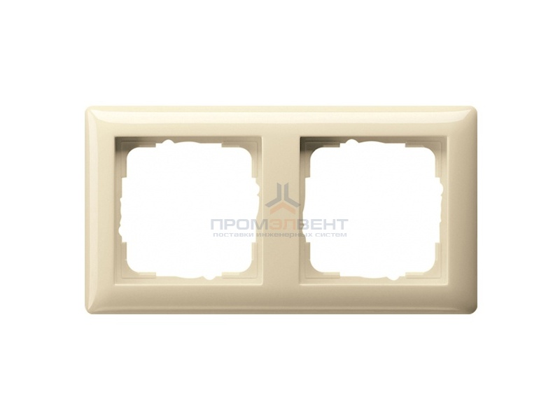 Рамка 2-ая Gira Standard 55 Крем глянцевый
