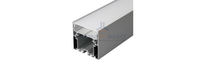 Профиль с экраном S2-LINE-7977-2500 ANOD+OPAL