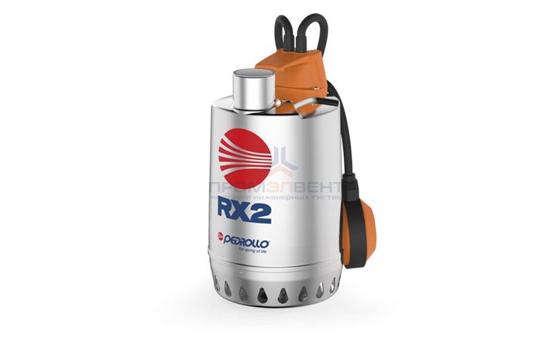 Насос дренажный Pedrollo RXm 4 - 0,75 кВт (1x230 В, Qmax 260 л/мин, Hmax 15 м, кабель 10 м)