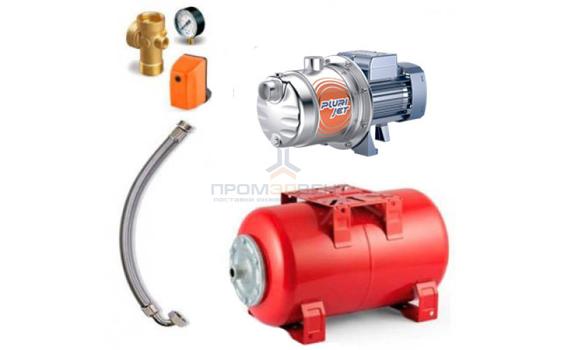 Насосная станция Pedrollo HYDROFRESH PLURIJETm 4/80-N-24CL - 0,55 кВт (Qmax 80 л/мин, с/х)