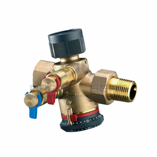 Вентиль балансировочно-регулирующий Oventrop Cocon QTZ - 1" (ВР/НР, 300-2000 л/ч, с ниппелями)