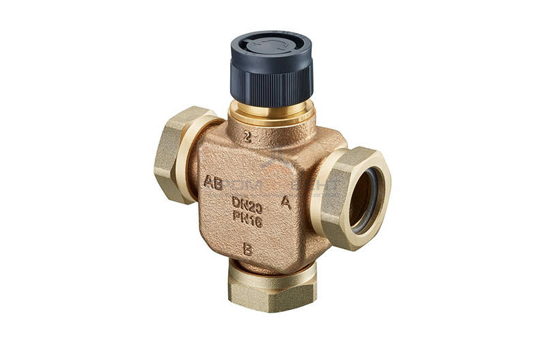 Вентиль распределительный трехходовой Oventrop Tri-CTR (PN16) - Ду20 (M30x1.5 с накидными гайками)