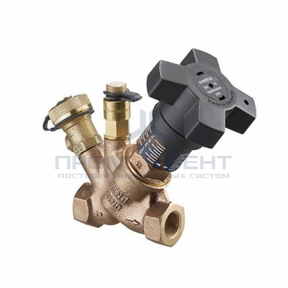 Вентиль регулирующий Oventrop Hydrocontrol VTR (25 бар) - Ду25 (ВР/ВР, с ниппелем и шаровым краном)