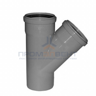 Тройник 45° редукционный для внутренней канализации Valsir - 110 x 40