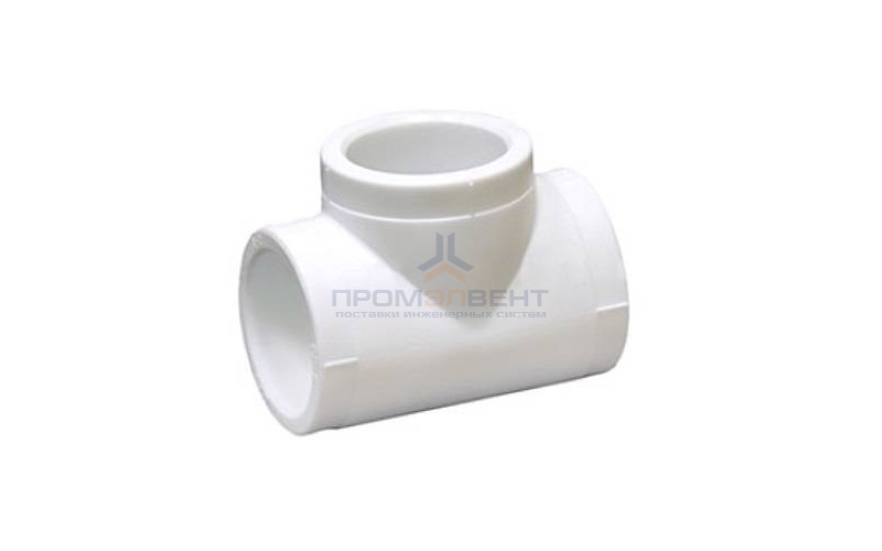 Тройник Fusitek - 75 (для полипропиленовых труб под пайку, цвет белый)