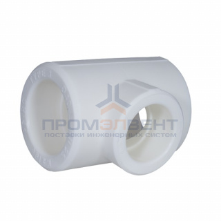 Тройник переходной KALDE - 90 x 50 x 90 (для полипропиленовых труб под пайку, цвет белый)