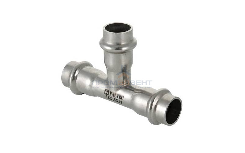 Тройник переходной VALTEC VTi.931 - 15 x 12 x 15 (прессовой, для труб из нержавеющей стали)