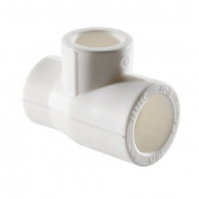 Тройник переходной VALTEC VTp.735 - 50 x 40 x 50 (для полипропиленовых труб под пайку, цвет белый)