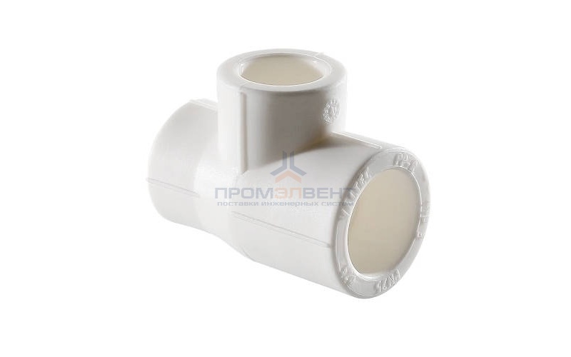Тройник переходной VALTEC VTp.735 - 63 x 25 x 63 (для полипропиленовых труб под пайку, цвет белый)