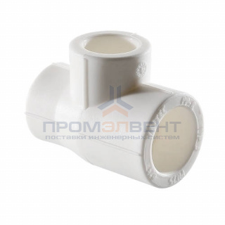 Тройник переходной VALTEC VTp.735 - 63 x 25 x 63 (для полипропиленовых труб под пайку, цвет белый)