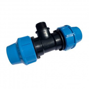 Тройник с переходом на наружную резьбу ДЖИЛЕКС - 40 x 1" (винтовой, для труб ПНД)