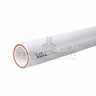 Труба полипропиленовая армированная стекловолокном VALTEC PP-FIBER - 50x6.9 (PN20, штанга 4 м.)