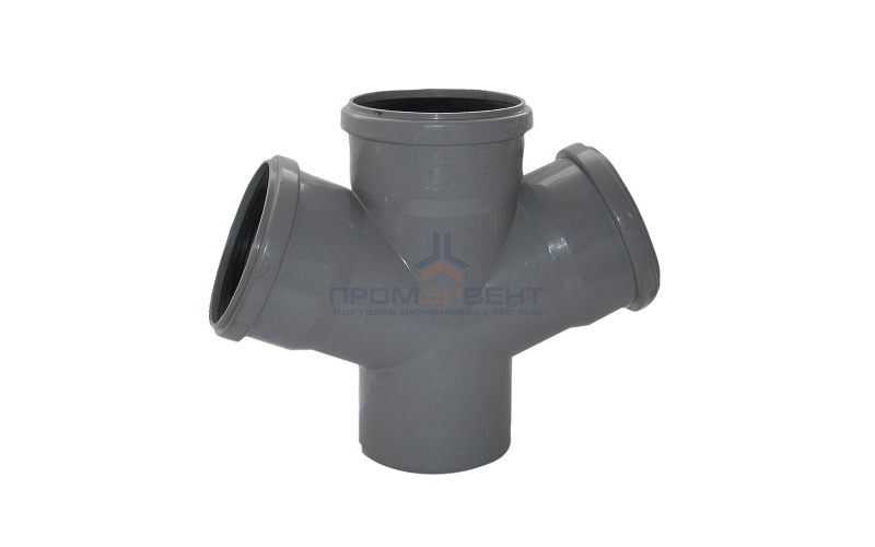 Крестовина одноплоскостная переходная для внутренней канализации Valsir - 110 x 50 x 50x65°