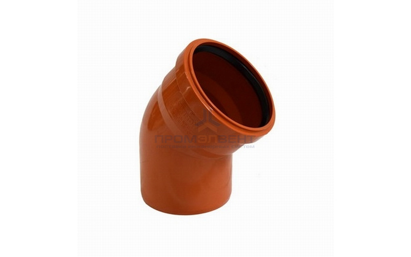 Отвод 45° для наружной канализации СИНИКОН НПВХ - 200