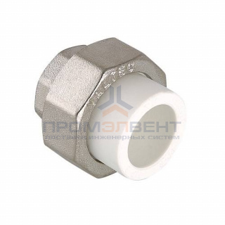 Переход на внутреннюю резьбу разъемный VALTEC VTp.762 - 25 x 1" (для полипропиленовых труб, белый)