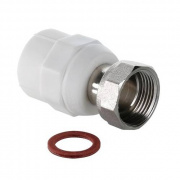 Переход на накидную гайку VALTEC VTp.708 - 20 x 1/2" (для полипропиленовых труб, цвет белый)