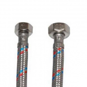 Подводка для воды гибкая Industrias Mateu (Гайка/Гайка) - 1/2" x 3/8" (длина 1000 мм)