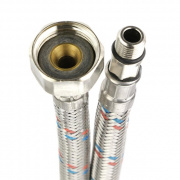 Подводка под смеситель гибкая Industrias Mateu (Штуцер/Гайка) - М10-18 x 1/2" (длина 500 мм)