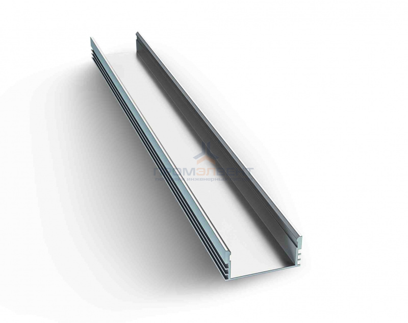 08-10-01 Профиль алюминиевый прямой глубокий для светодиодной ленты, 2м. (3013)