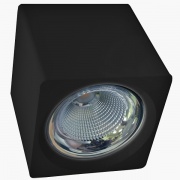 Светодиодный светильник FL-LED CUPSPOT Quad 30W Black 4000K 3000Lm квадратный 160x165mm