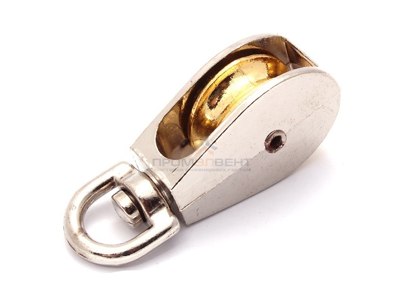 Блок для троса одинарный 40мм металлический шкив (трос 9мм) оцинкованный