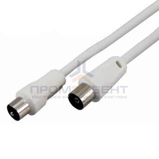 Шнур TV PLUG-TV JACK 5М Белый