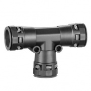 Тройник DN 23/23/23 мм, полиамид, цвет чёрный DKC