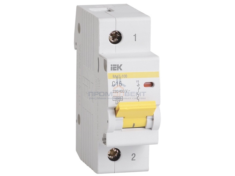 Автоматический выключатель ВА 47-100 1Р 80А 10 кА характеристика С ИЭК (автомат)