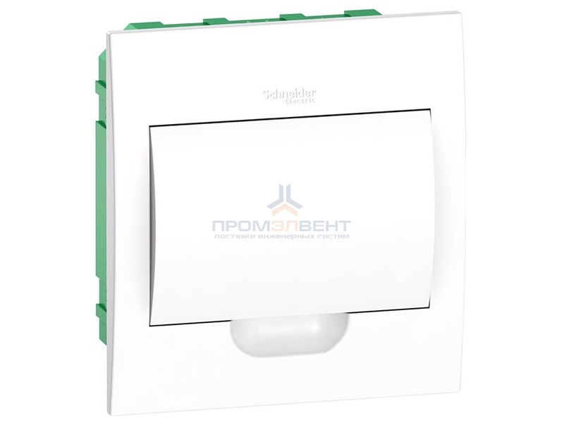 Бокс встраиваемый Schneider Electric Easy9 на 8 модулей с белой дверью с клемниками N+PE