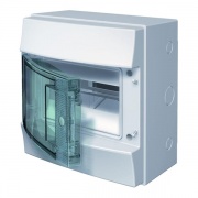 Влагозащищенный настенный бокс ABB Mistral65 8М прозрачная дверь без клеммного блока