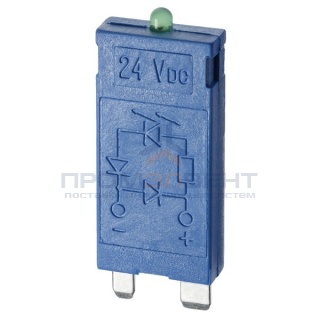 Модуль индикации и защиты Finder зеленый светодиод + диод (стандартная полярность) 6-24V DC