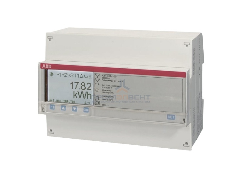 Электросчетчик ABB A43 412-200  5-80А 3-фазный, 4-тарифный, класс точности 1, RS485